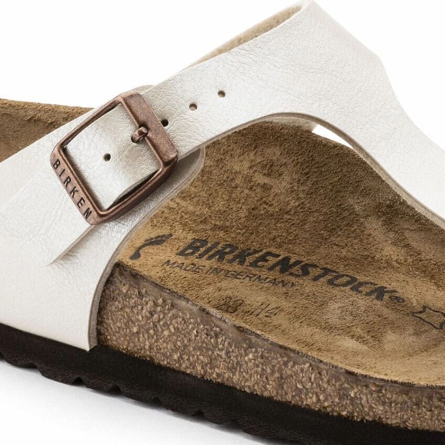 Men * | Birkenstock Narrow Gizeh Graceful White Pearl Graceful Pearl White