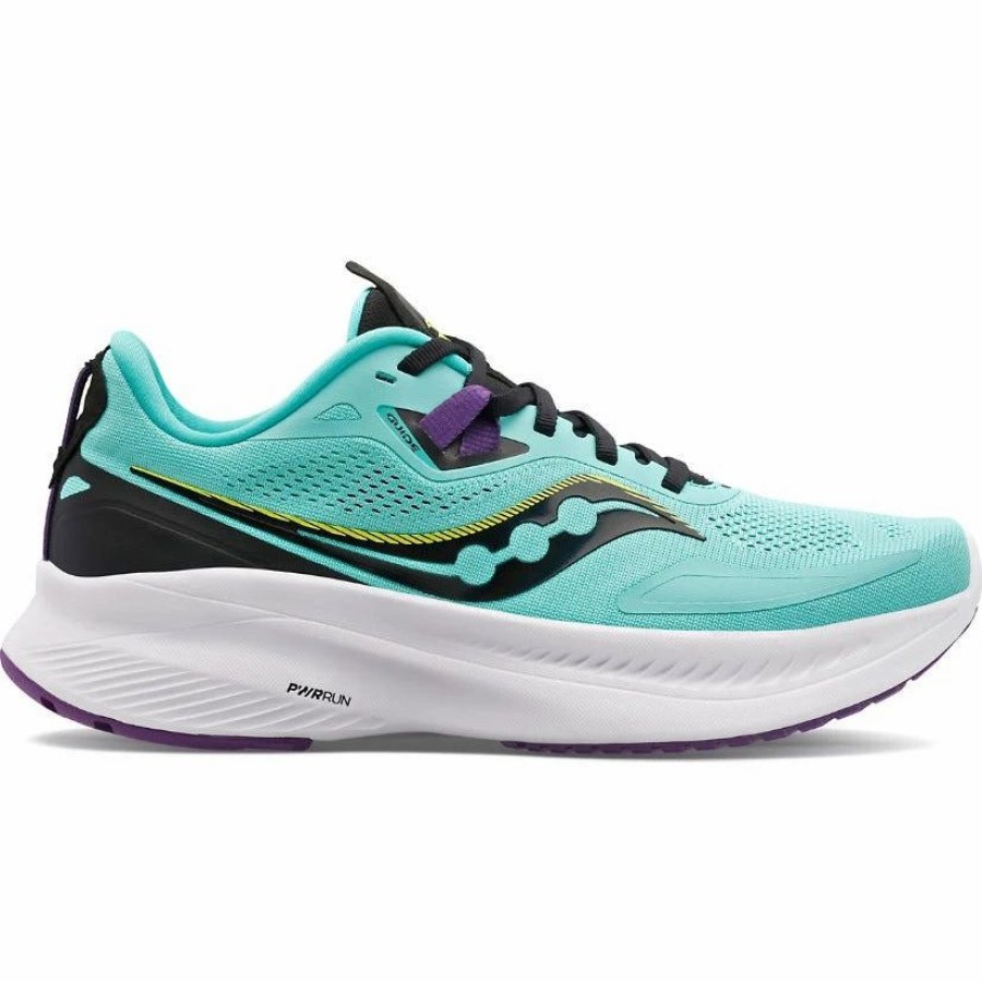 Women * | Saucony Womens Guide 15 Cool Mint/Acid