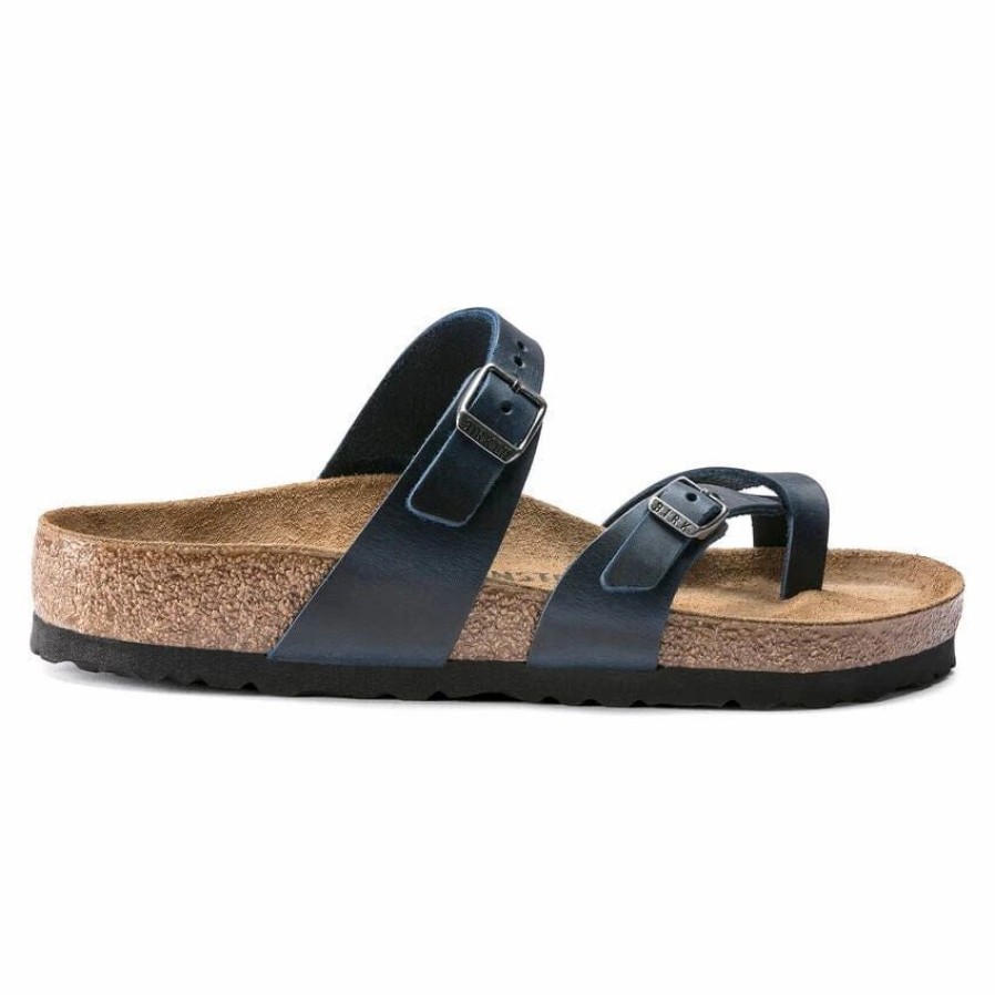 Women * | Birkenstock Regular Mayari Blue Oiled Leather