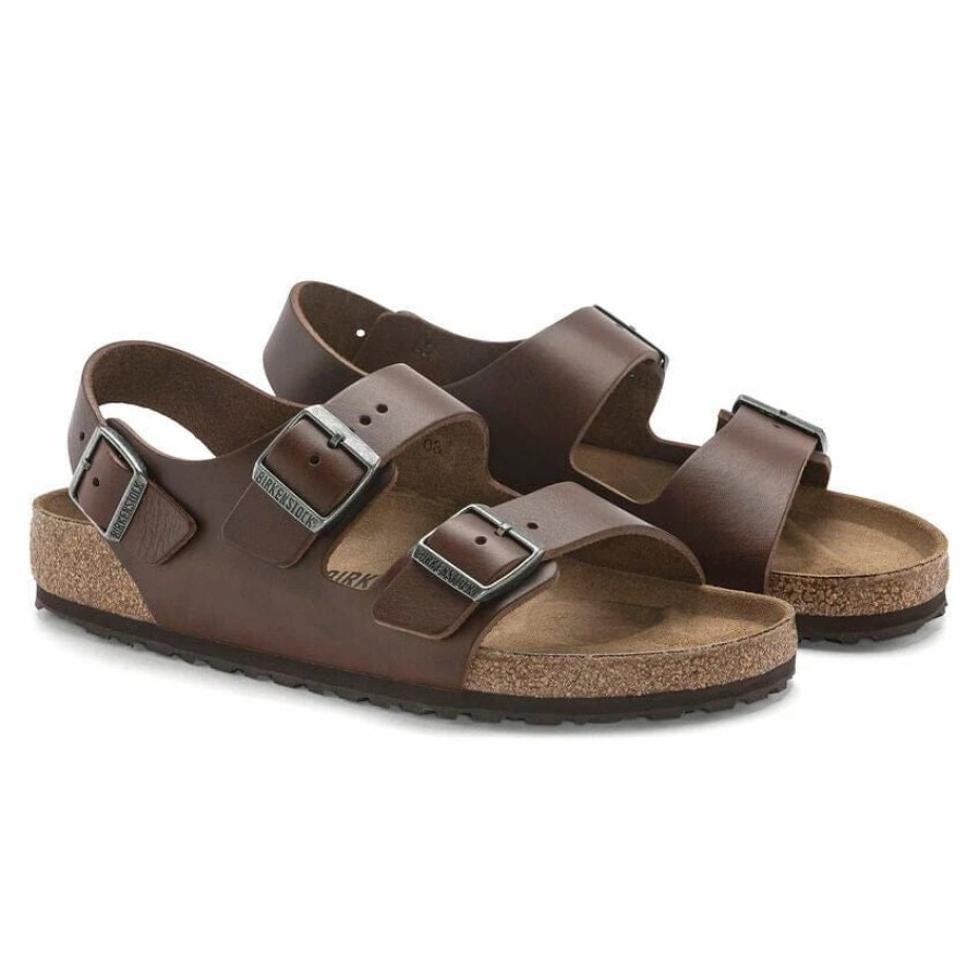 Women * | Birkenstock Regular Milano Vintage Wood Roast