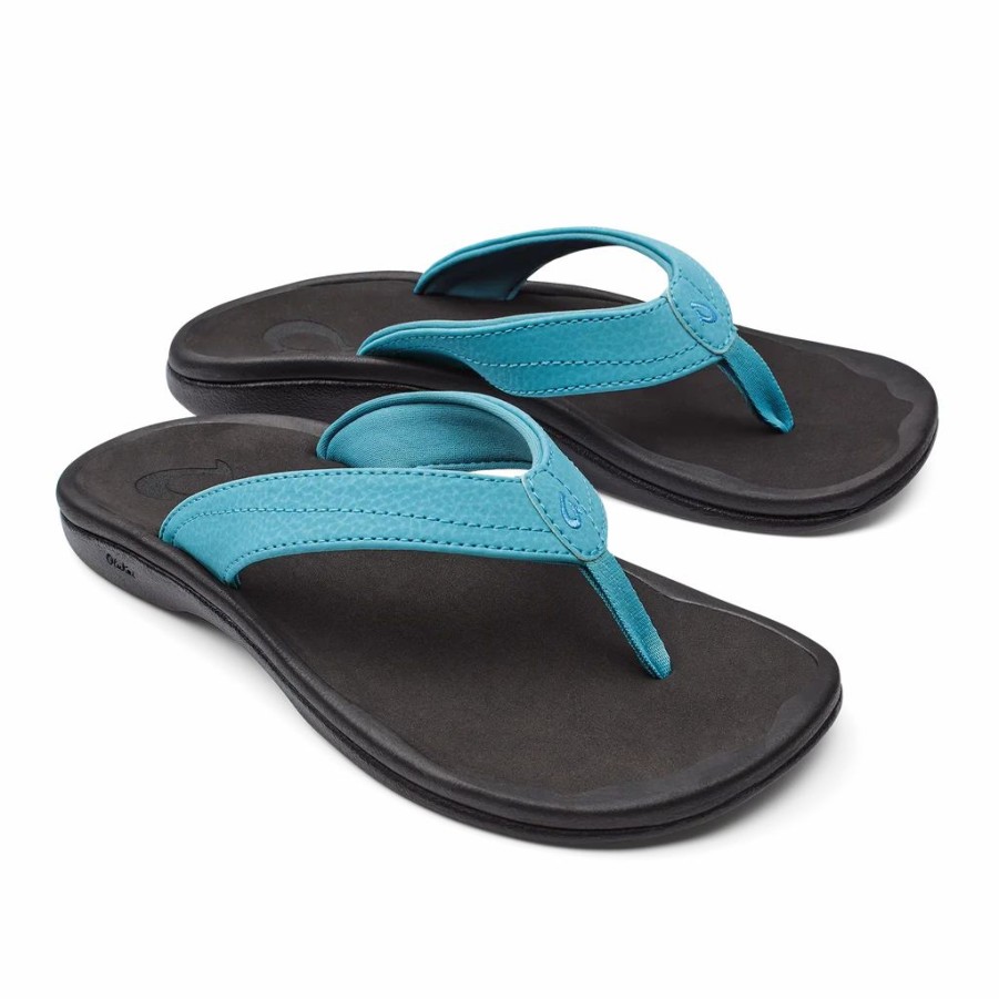 Women * | Olukai Ohana Blue Mist Black Blue Mist/Black