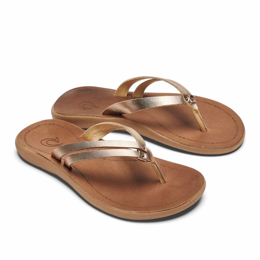 Women * | Olukai Womens Kapehe Luana Bubbly Bubbly/Sahara