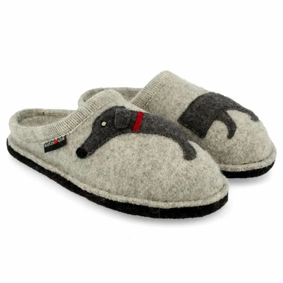 Women * | Kanner- Haflinger Doggy Slipper Silver Grey