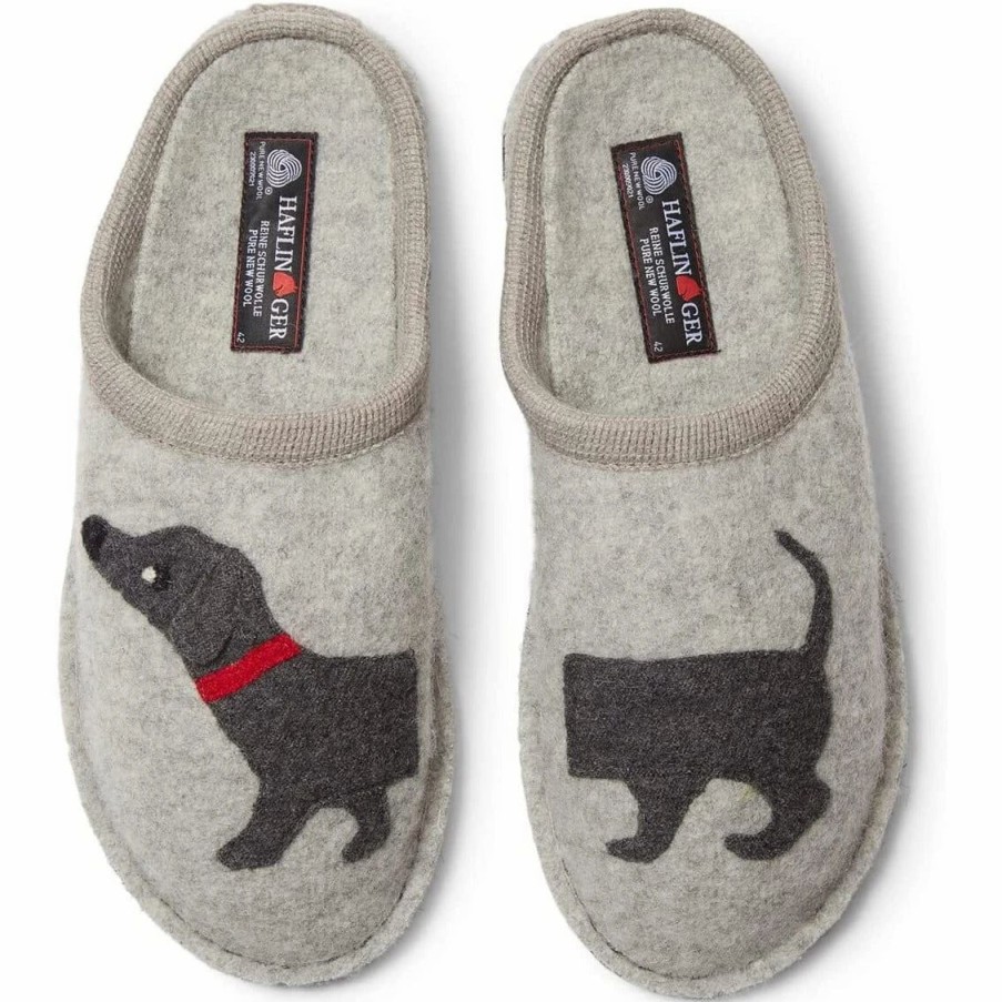 Women * | Kanner- Haflinger Doggy Slipper Silver Grey