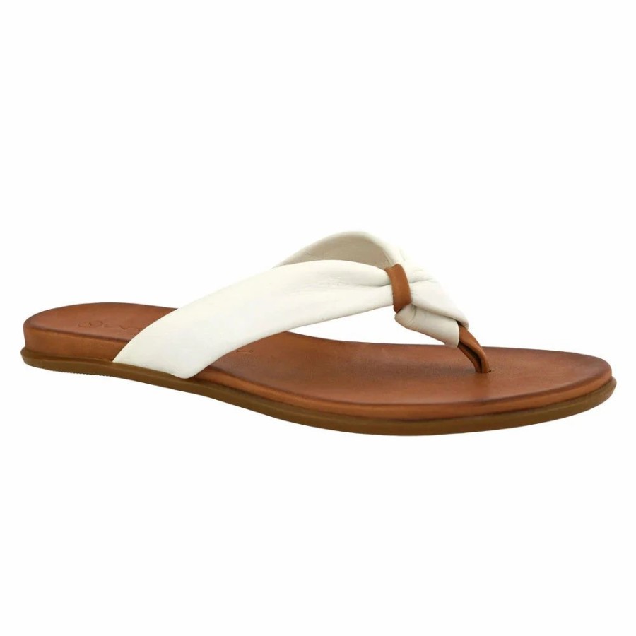 Women * | Sole Mio Footwear Kira 02 White/Cognac