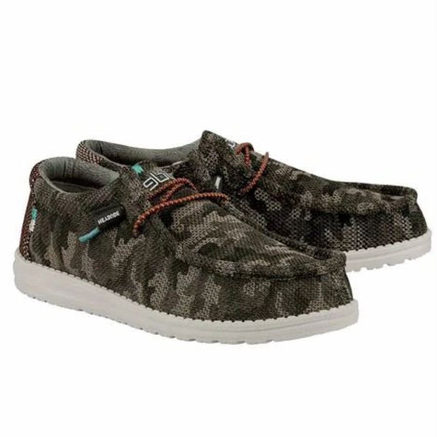 Men * | Hey Dude Wally Sox Camo Olivine