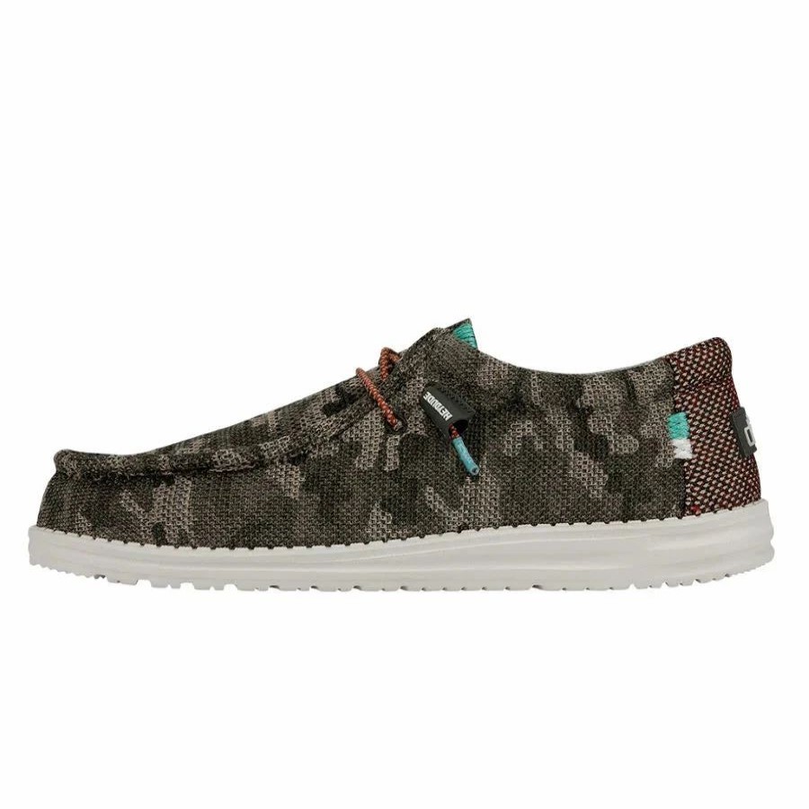 Men * | Hey Dude Wally Sox Camo Olivine