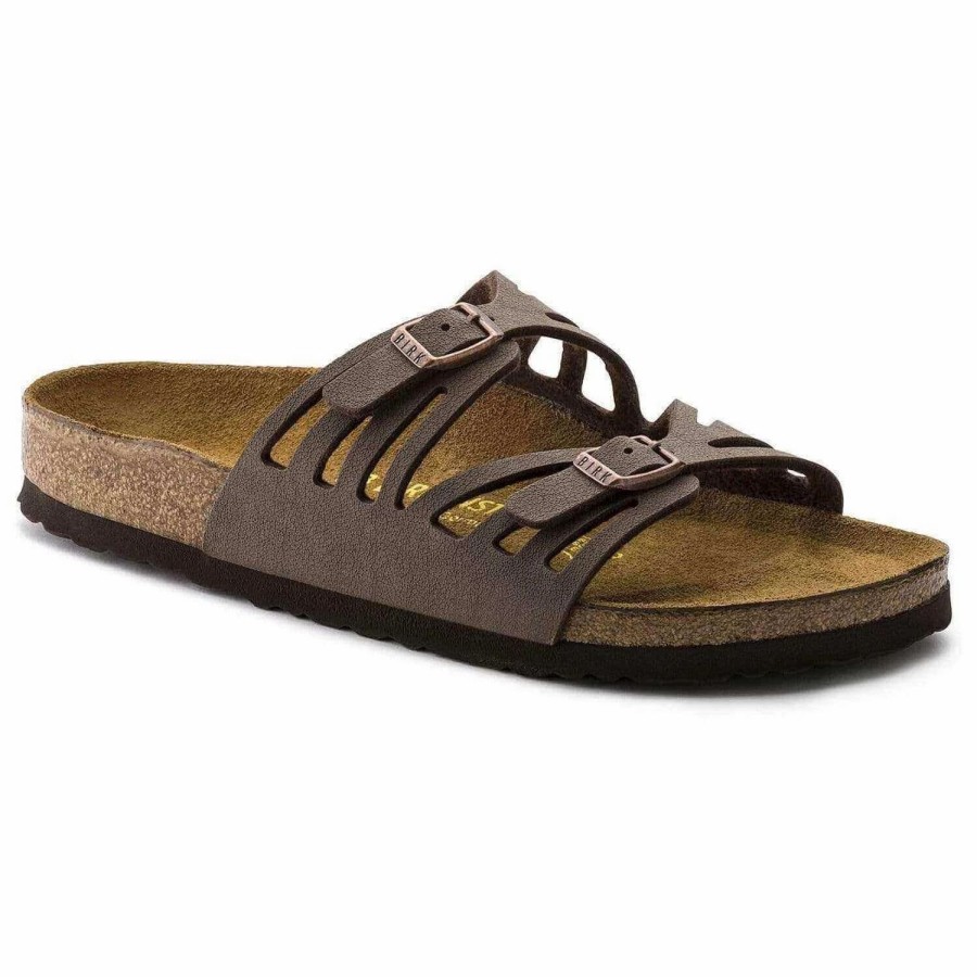 Women * | Birkenstock Narrow Granada Birkibuc Mocha Mocha Birkibuc