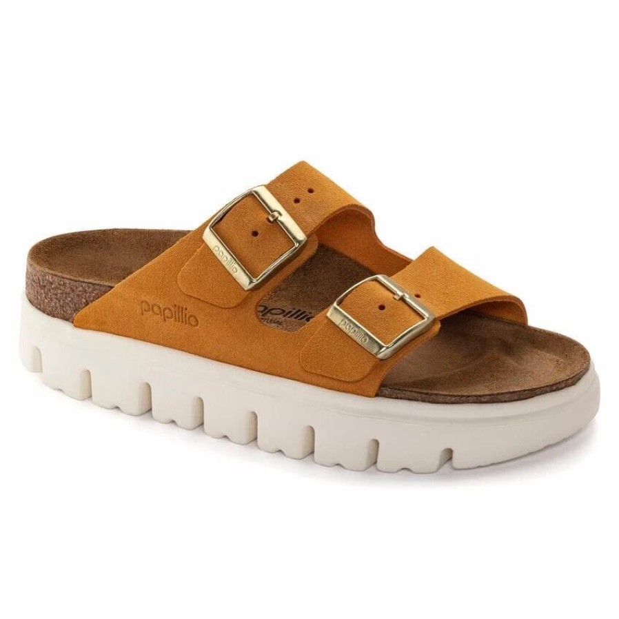 Women * | Birkenstock Narrow Arizona Chunky Apricot