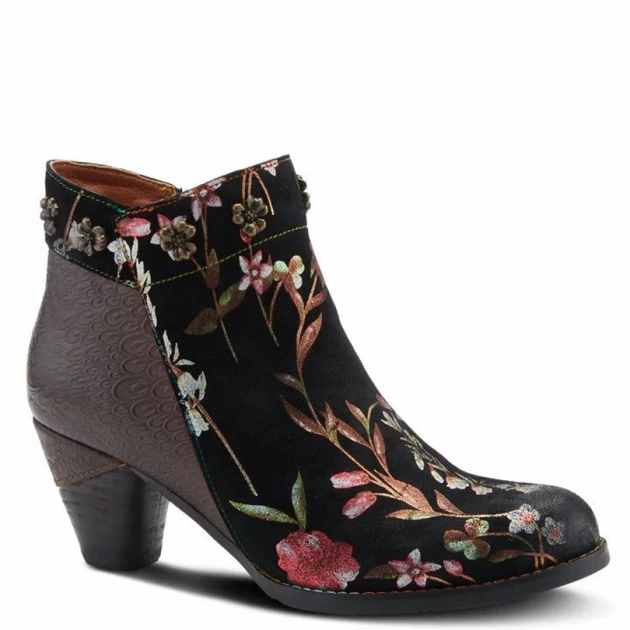 Women * | Spring Footwear Corp L`Artiste Glorious Booties Dark Bordeaux Multi