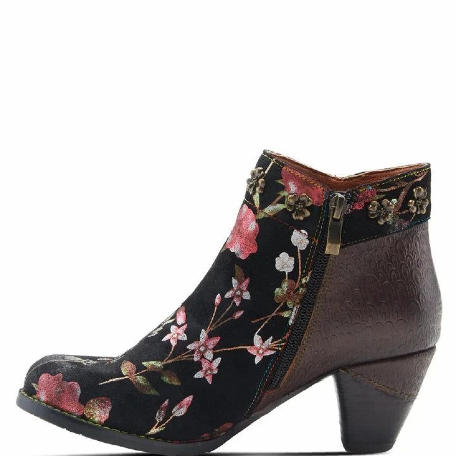 Women * | Spring Footwear Corp L`Artiste Glorious Booties Dark Bordeaux Multi