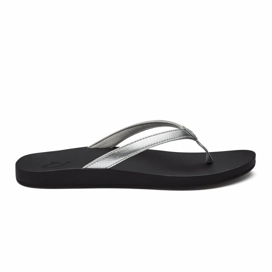 Women * | Olukai Puawe Silver Silver/Black