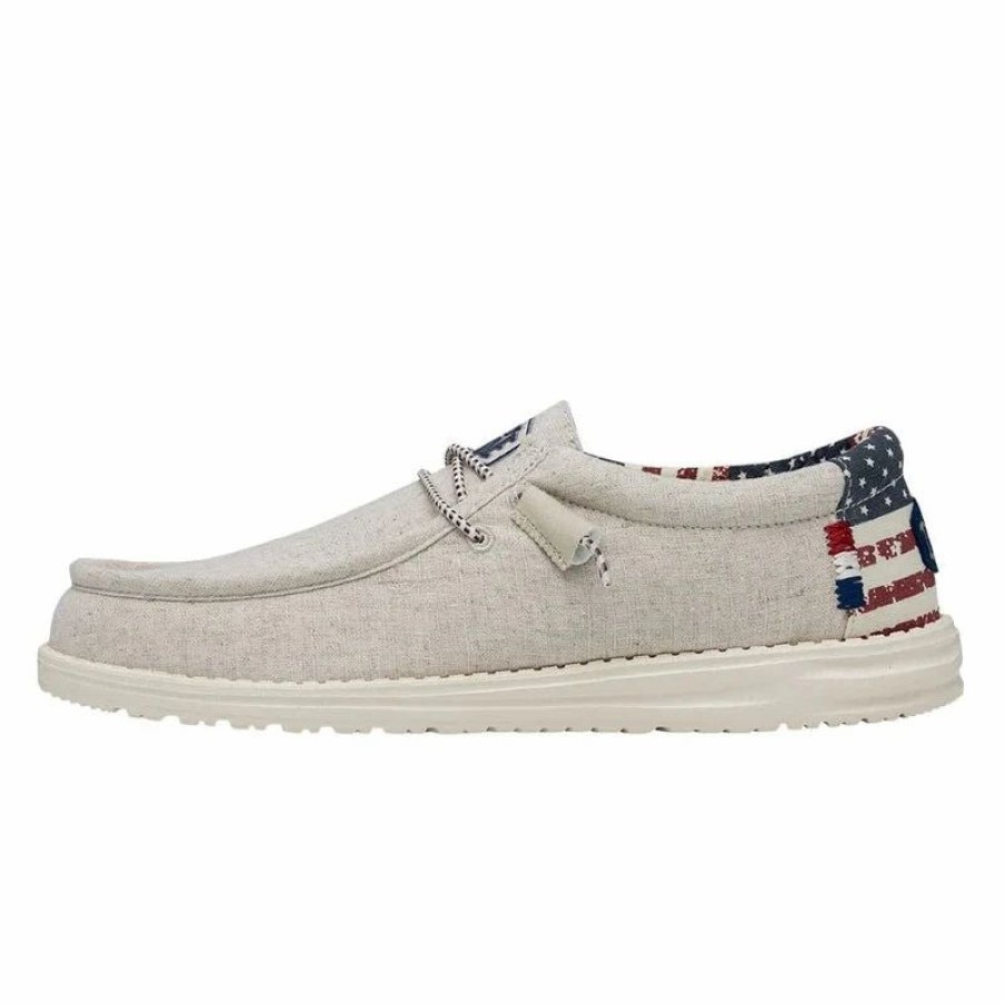 Men * | Hey Dude Wally Patriotic Off White