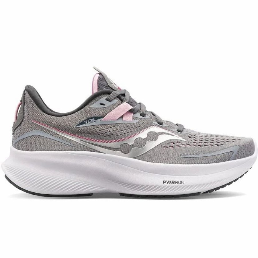 Women * | Saucony Women'S Ride 15 Alloy/Quartz