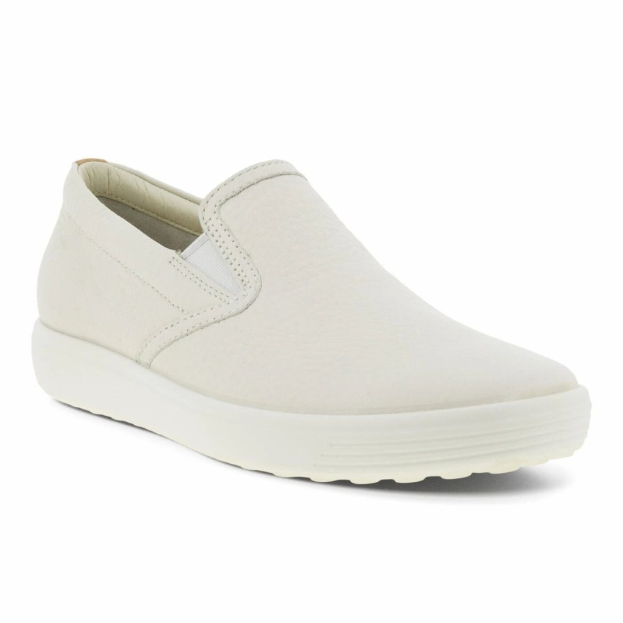 Women * | Ecco W Soft 7 Slip On White Powder White/Powder