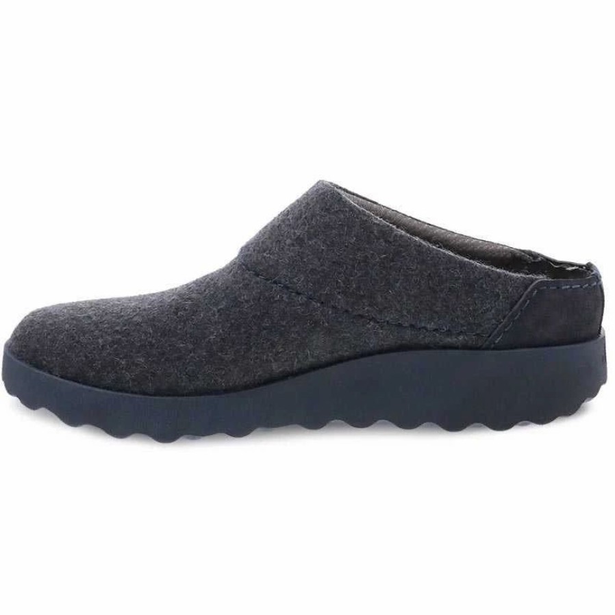 Women * | Dansko, Llc Lucie Slippers Black Charcoal Wool