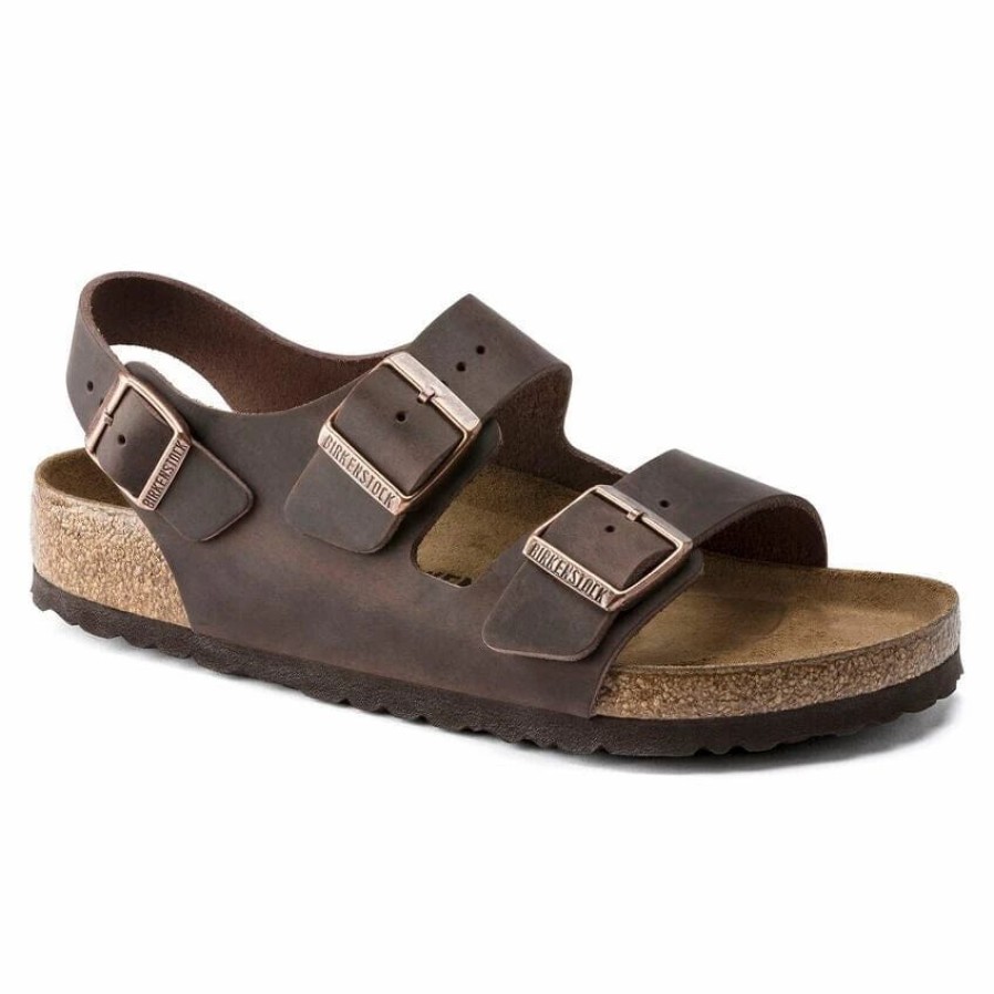 Women * | Birkenstock Regular Milano Habana Oiled Leather