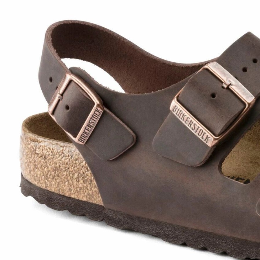 Women * | Birkenstock Regular Milano Habana Oiled Leather