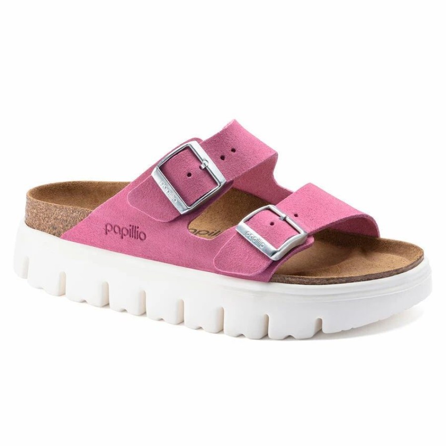 Women * | Birkenstock Narrow Arizona Papillio Fuchsia Tulip