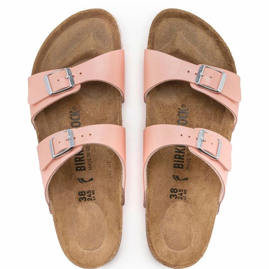 Women * | Birkenstock Sydney Birko-Flor Graceful Coral Peach