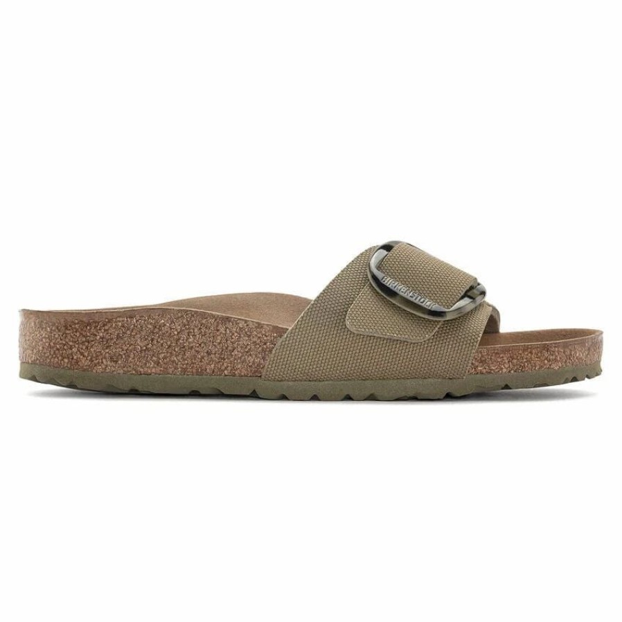 Women * | Birkenstock Narrow Madrid Vegan Big Buckle Faded Khaki