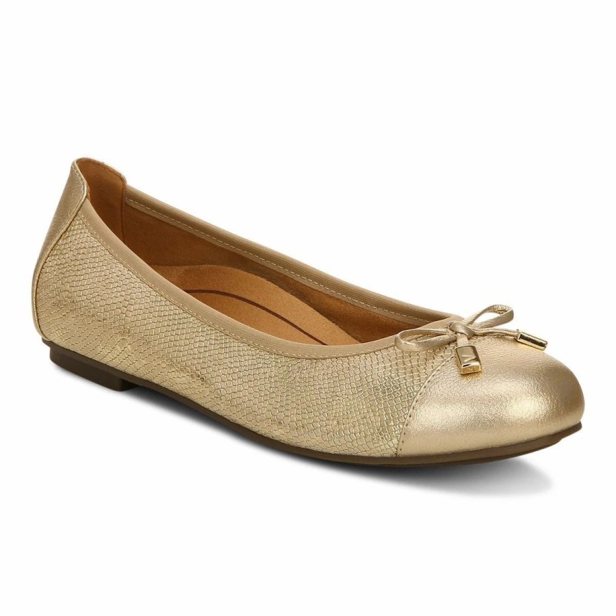 Women * | Vionic Minna Ballet Flat Gold