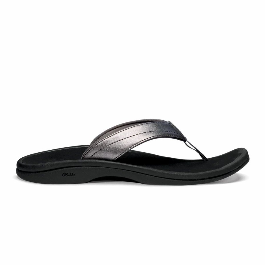 Women * | Olukai Ohana Pewter Pewter/Black