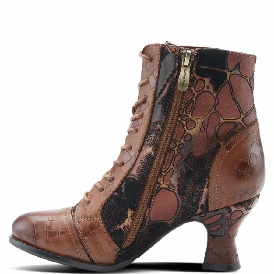 Women * | Spring Footwear Corp L`Artiste Concerto Booties Brown Multi