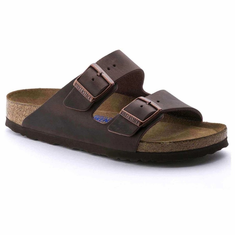 Men * | Birkenstock Narrow Arizona Soft Footbed Habana Habana Oiled Leather