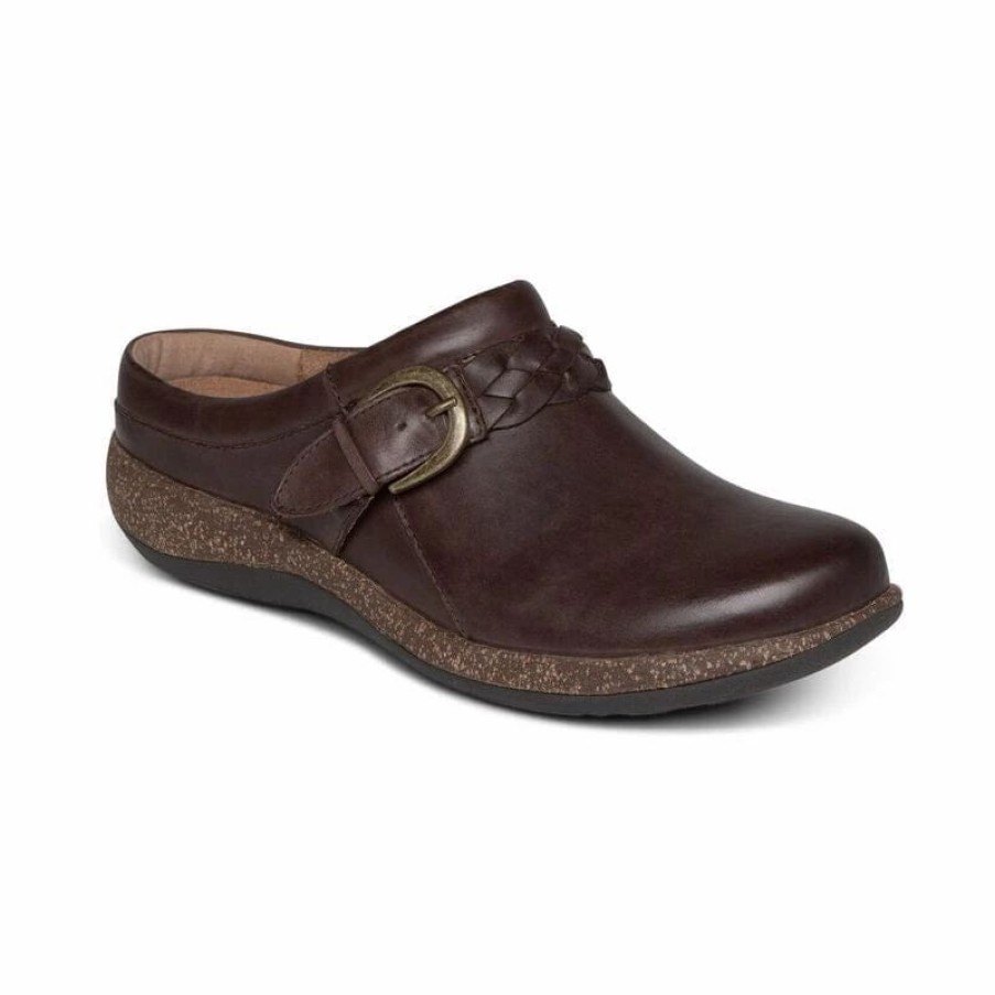 Women * | Aetrex Libby Comfort Clog Brown