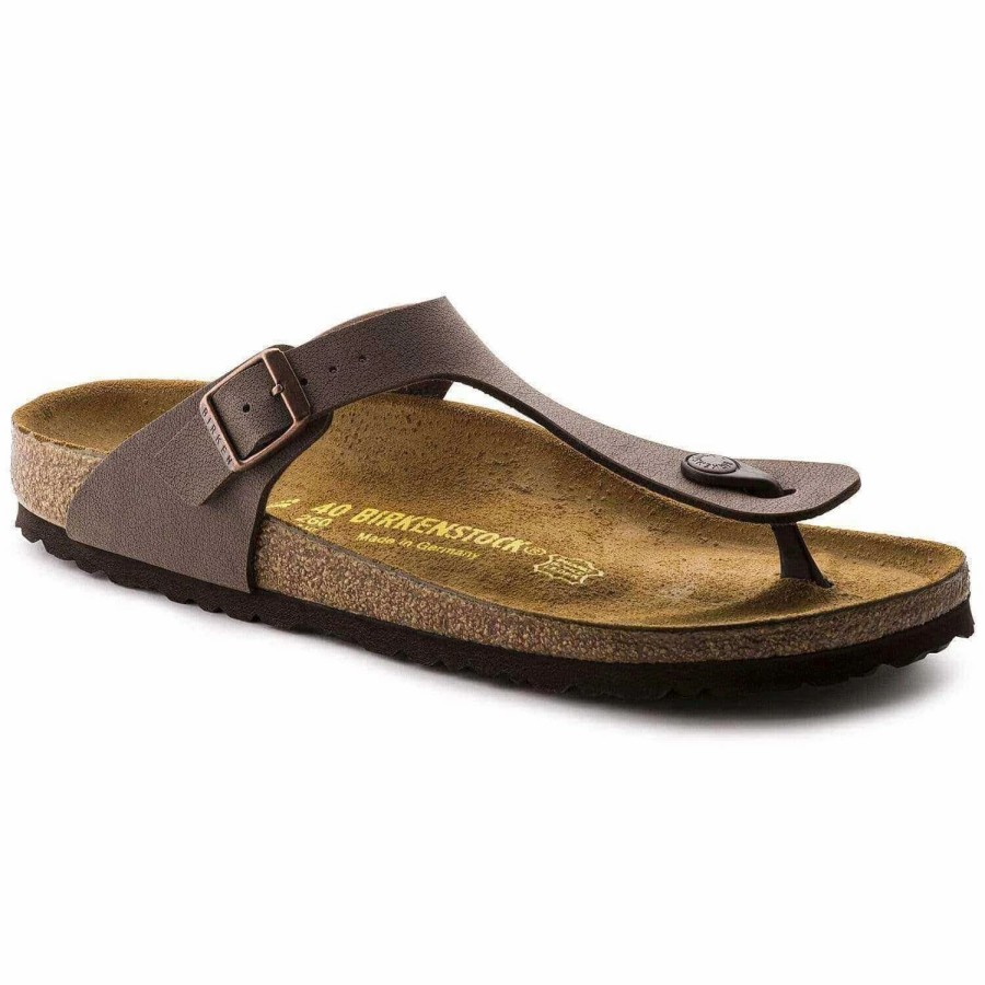 Women * | Birkenstock Regular Gizeh Birkibuc Mocha