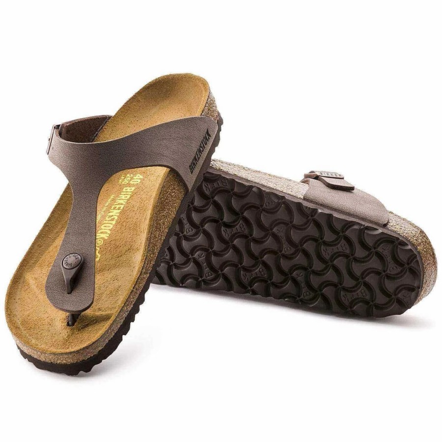 Women * | Birkenstock Regular Gizeh Birkibuc Mocha