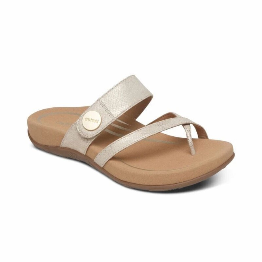 Women * | Aetrex Izzy Light Gold