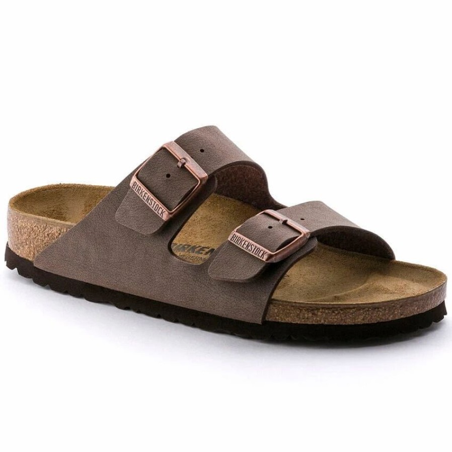 Men * | Birkenstock Regular Arizona Birkibuc Mocha Mocha Birkibuc