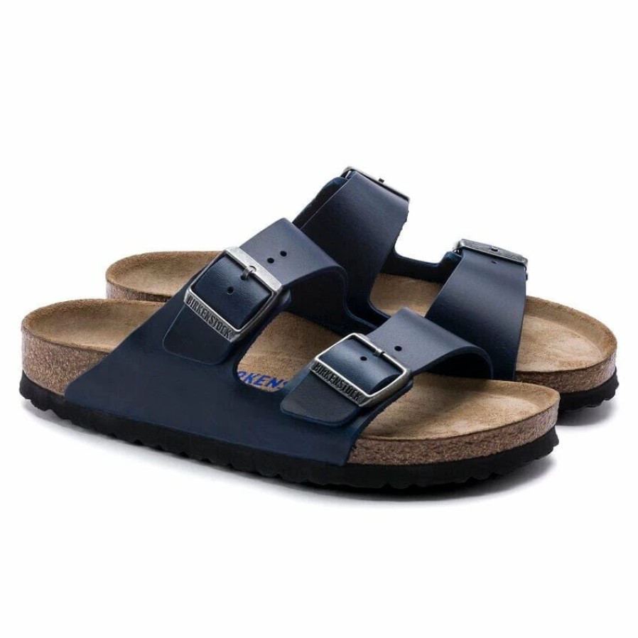 Men * | Birkenstock Narrow Arizona Soft Footbed Blue