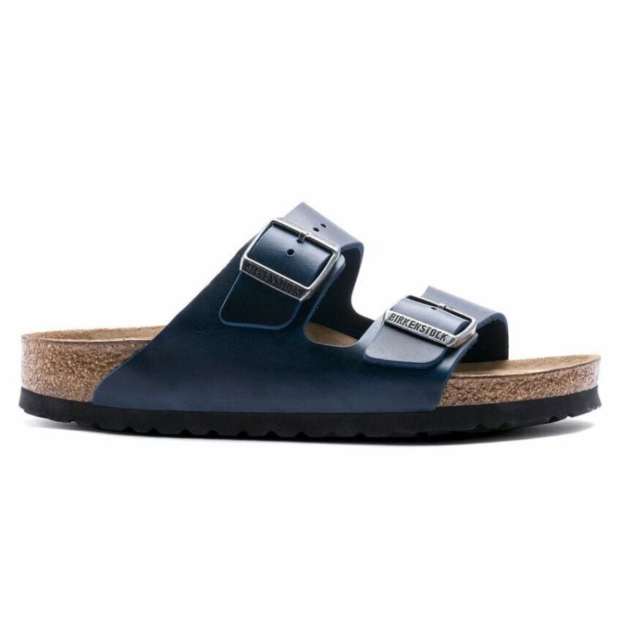 Men * | Birkenstock Narrow Arizona Soft Footbed Blue