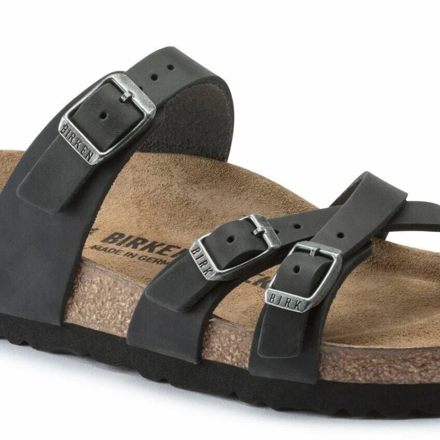 Men * | Birkenstock Franca Black Oiled Leather