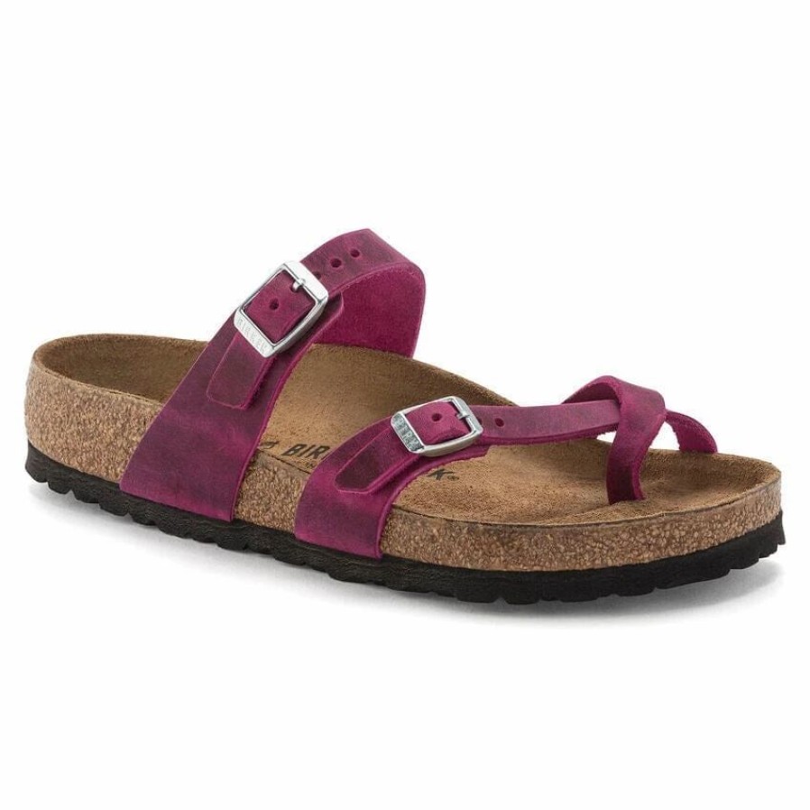 Women * | Birkenstock Regular Mayari Fuchsia Leather