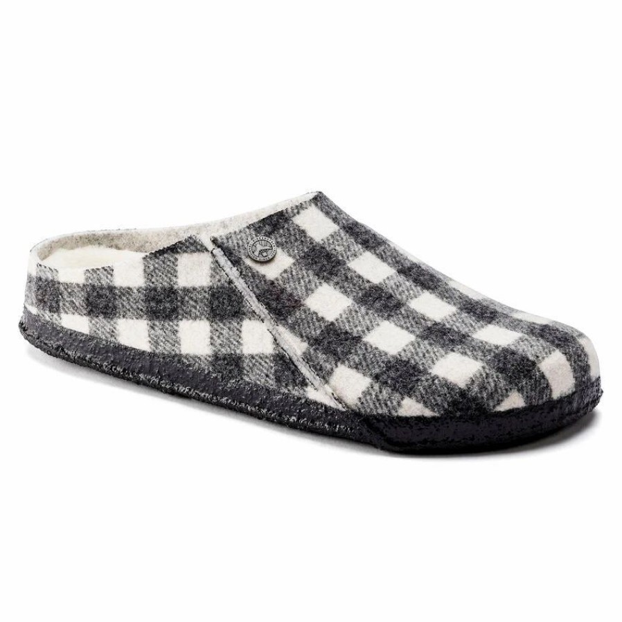 Women * | Birkenstock Zermatt Shearling Plaid White