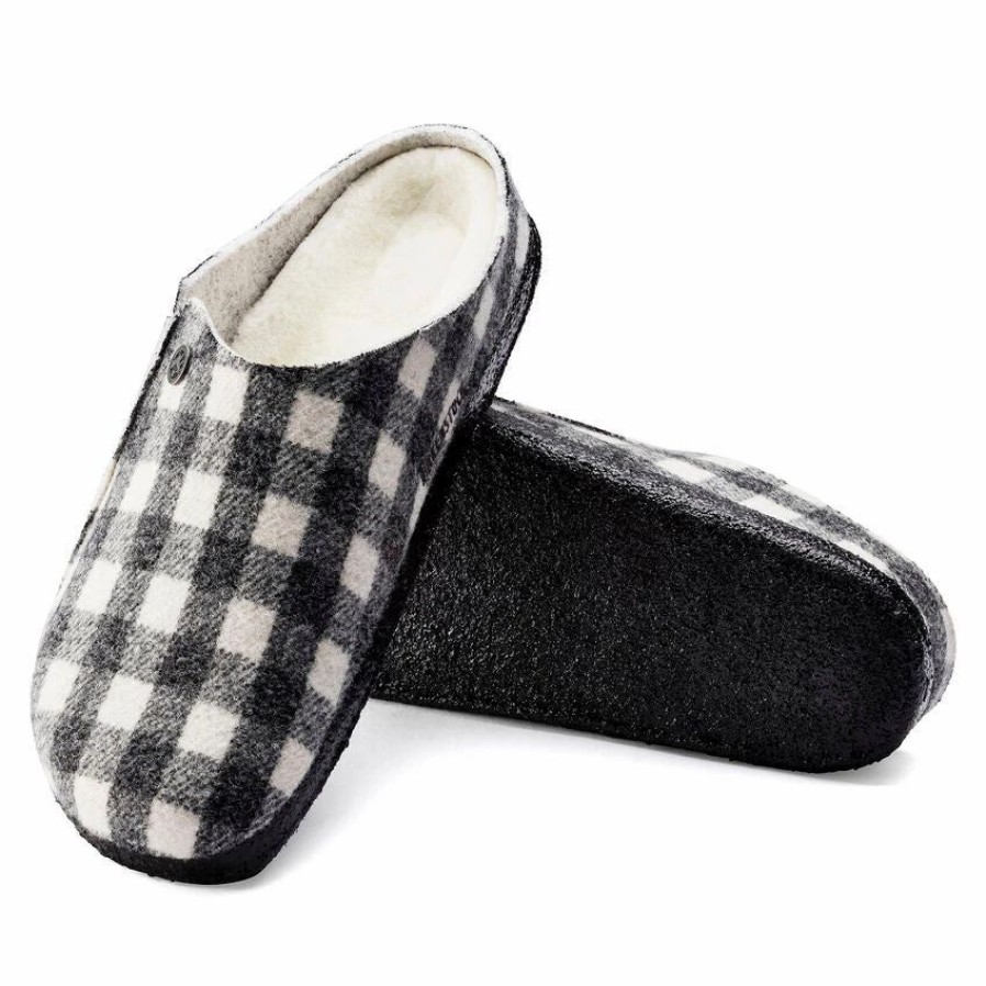 Women * | Birkenstock Zermatt Shearling Plaid White