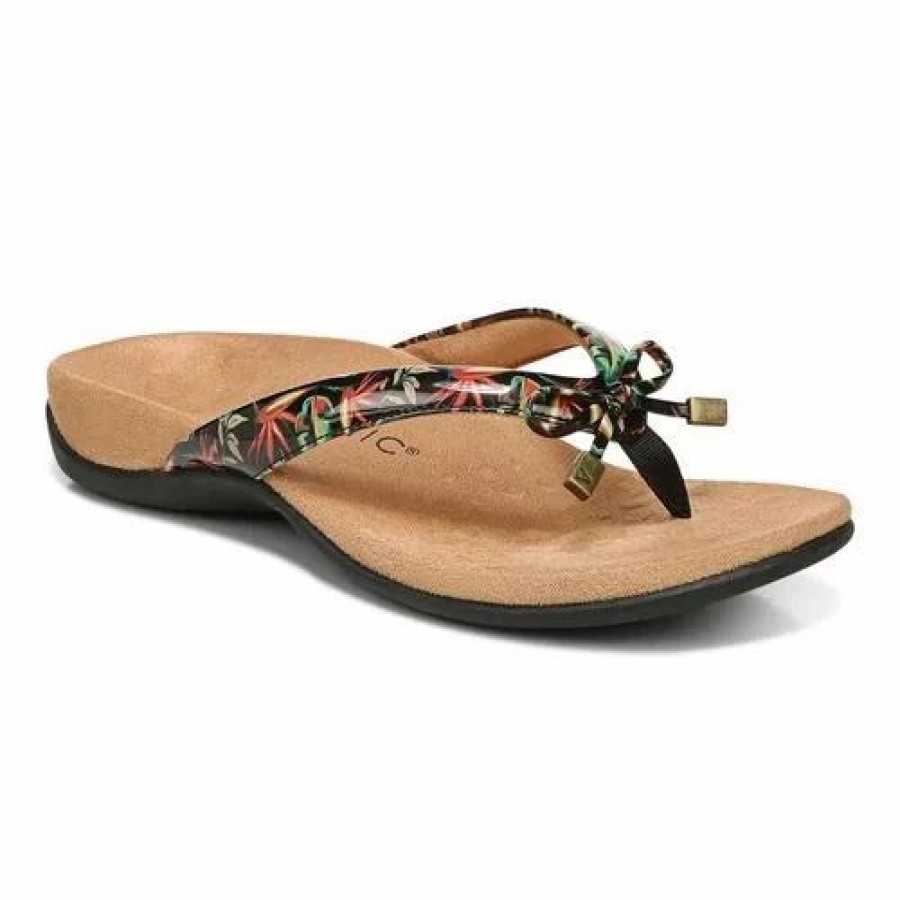 Women * | Vionic Bella Ii Black Tropic Tropic Black