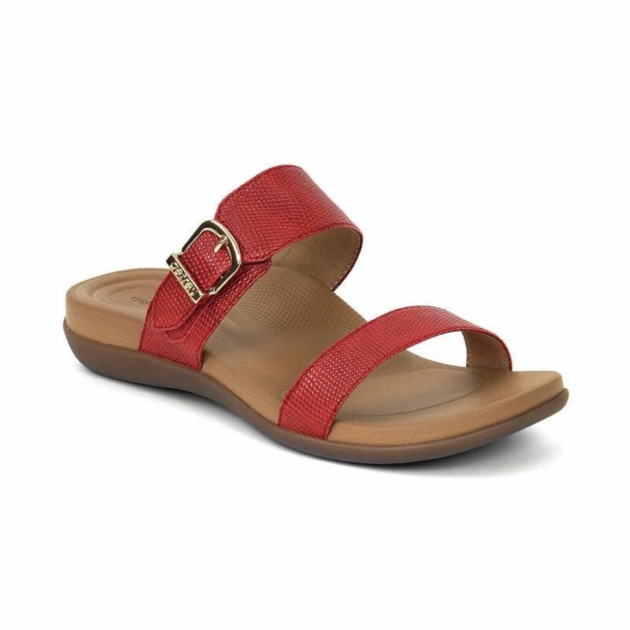 Women * | Aetrex Mimi Water-Friendly Sandal Red