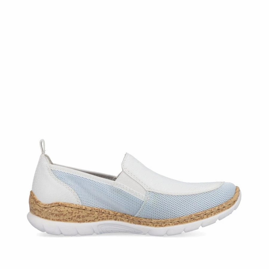 Women * | Rieker N4275-10 Nikita White/Blue