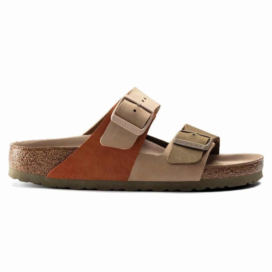 Men * | Birkenstock Narrow Arizona Split Hex Sandcastle/ Faded Khaki Sandcastle/Faded Khaki