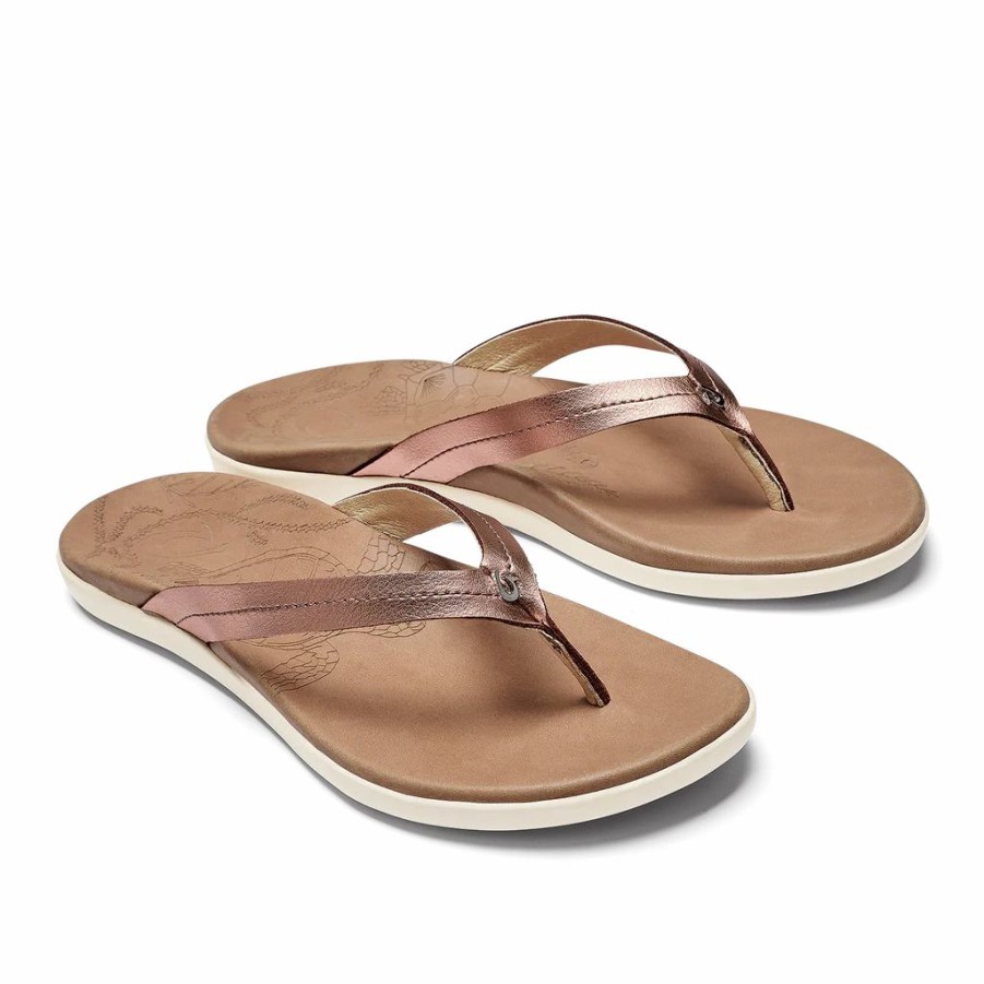 Women * | Olukai Honu Pink Copper Sahara Pink Copper/Sahara