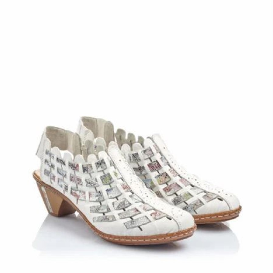 Women * | Rieker 46778 Sina White Multi