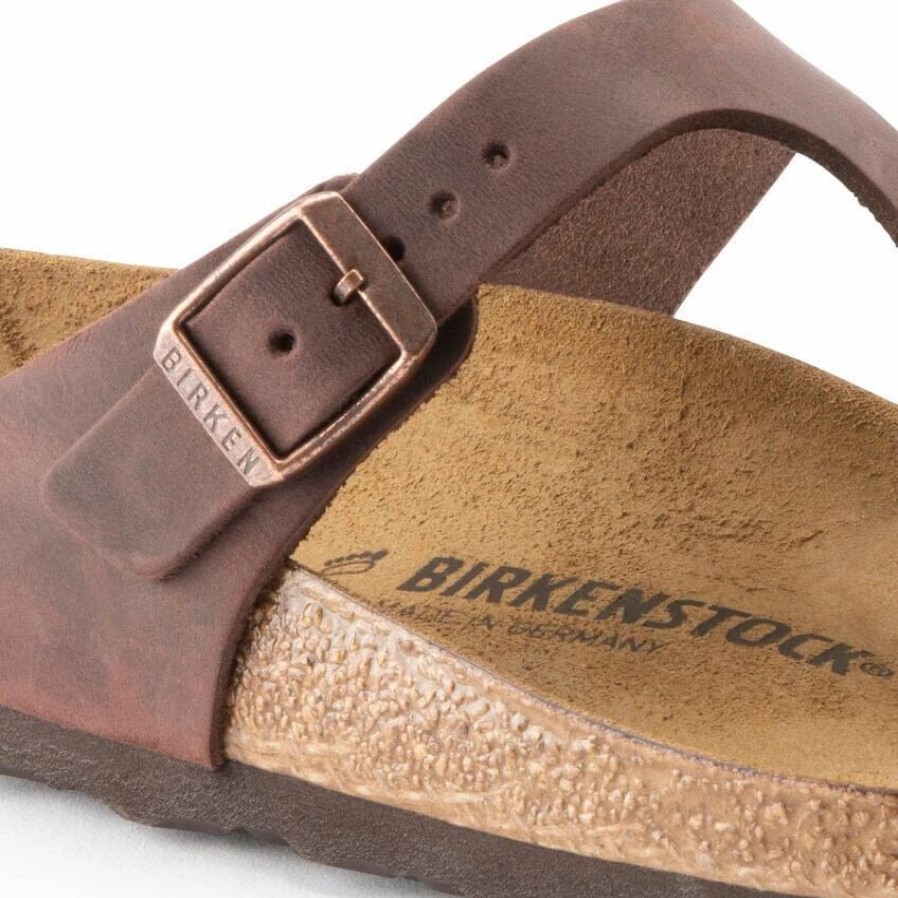 Men * | Birkenstock Regular Gizeh Habana Oiled Leather