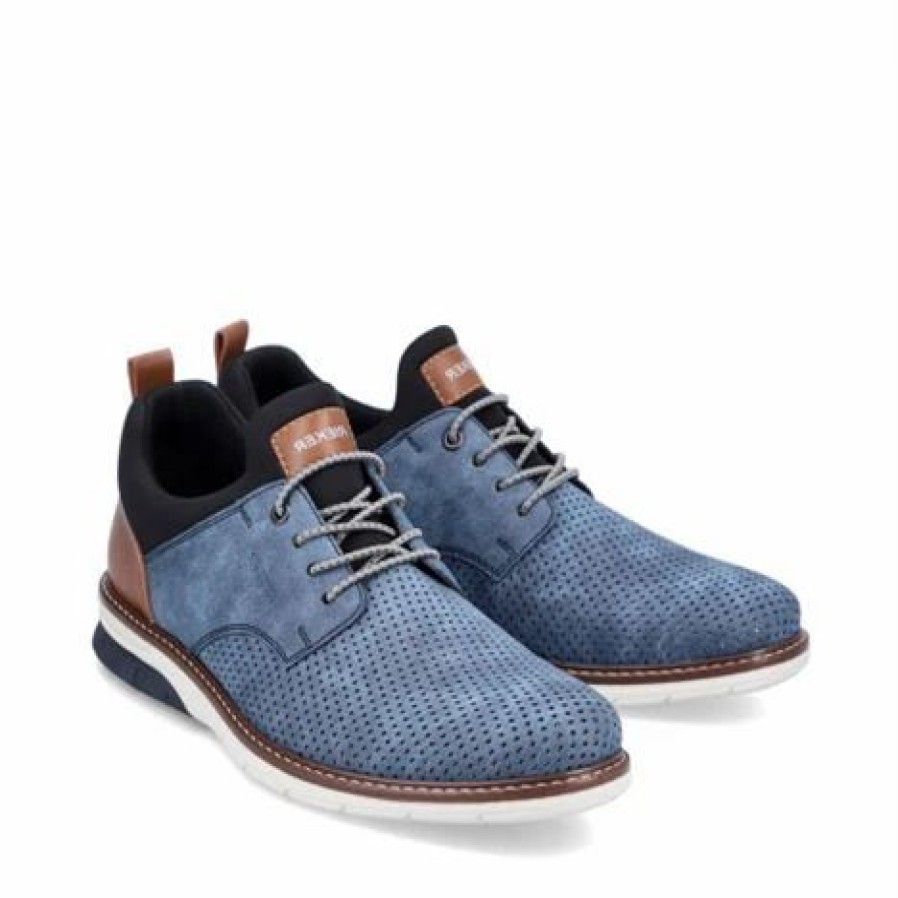 Men * | Rieker 14450-14 Dustin Blue Blue/Brown