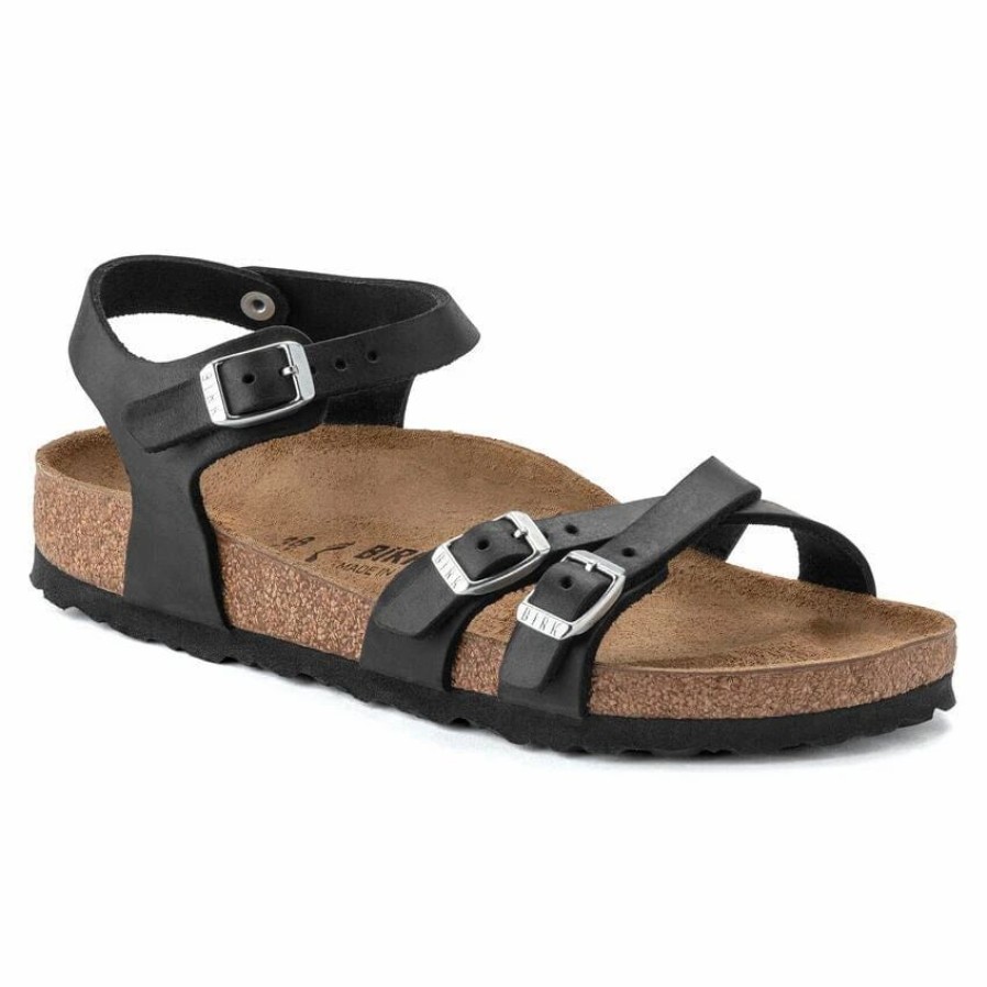 Men * | Birkenstock Regular Kumba Black Oiled Leather