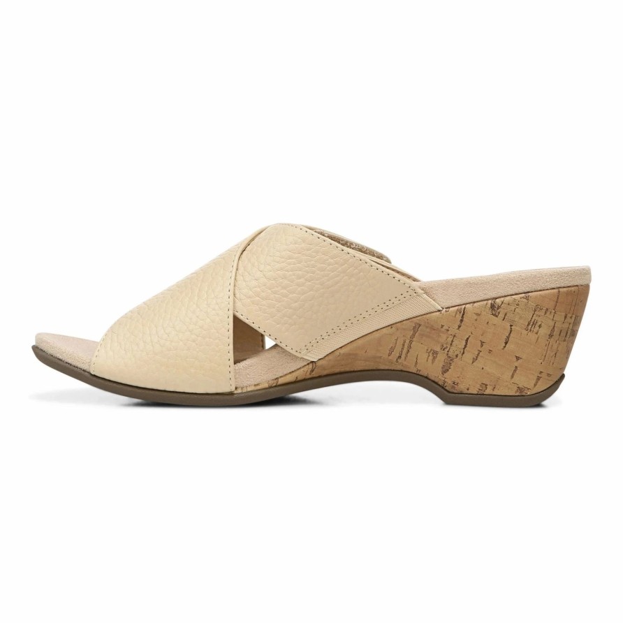 Women * | Vionic Leticia Wedge Sandal Semolina